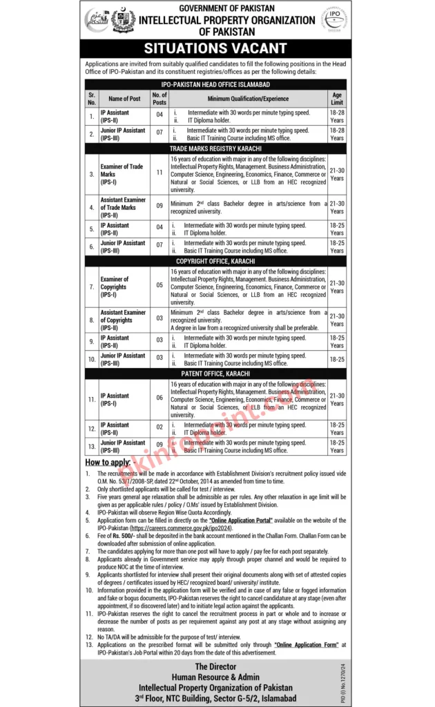 Intellectual Property Organization Jobs Advertisement Banner